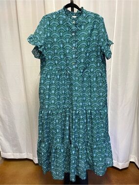 J.Marie Collections Nora Maxi Dress short sleeve | size XL
